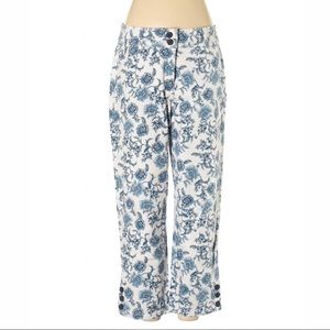 Charter Club Button-Cuff Tummy Control Capri Pants - 8